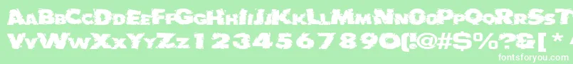 Badlychipped66RegularTtext Font – White Fonts on Green Background