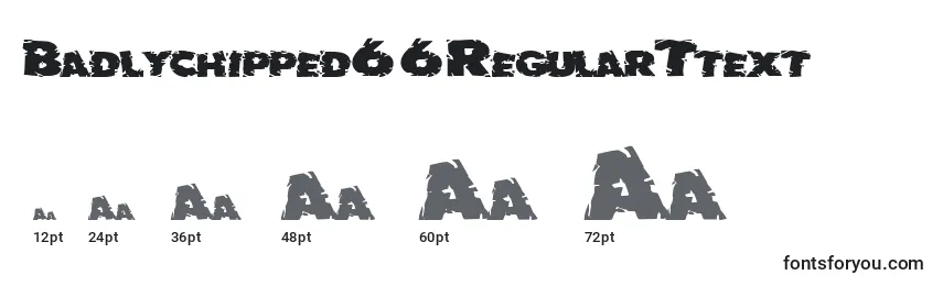 Badlychipped66RegularTtext Font Sizes