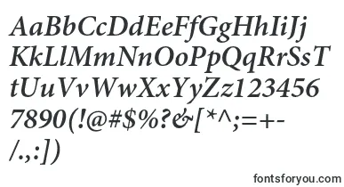 MinionproSemiboldit font – inscriptions In Beautiful Fonts