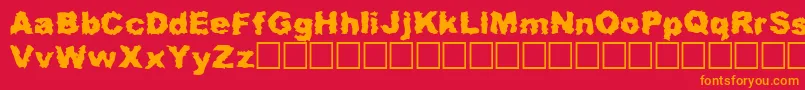 Misfit Font – Orange Fonts on Red Background