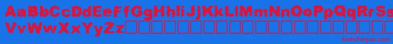 Misfit Font – Red Fonts on Blue Background