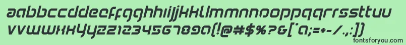 Youngerbloodboldital Font – Black Fonts on Green Background