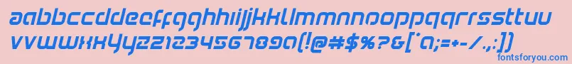 Youngerbloodboldital Font – Blue Fonts on Pink Background