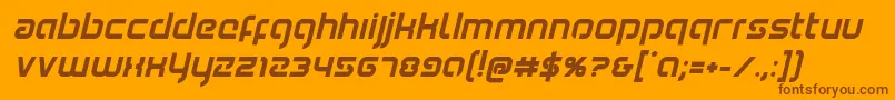 Youngerbloodboldital Font – Brown Fonts on Orange Background