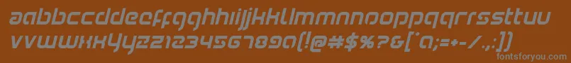 Youngerbloodboldital Font – Gray Fonts on Brown Background