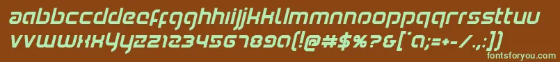 Youngerbloodboldital Font – Green Fonts on Brown Background
