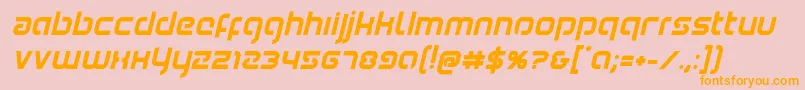 Youngerbloodboldital Font – Orange Fonts on Pink Background