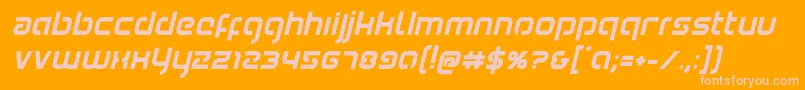 Youngerbloodboldital Font – Pink Fonts on Orange Background