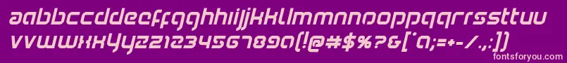 Youngerbloodboldital Font – Pink Fonts on Purple Background