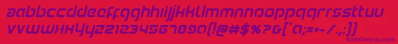 Youngerbloodboldital Font – Purple Fonts on Red Background