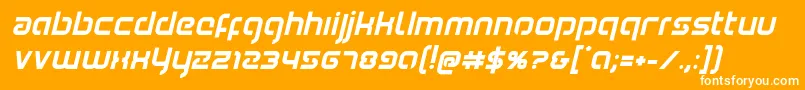 Youngerbloodboldital Font – White Fonts on Orange Background