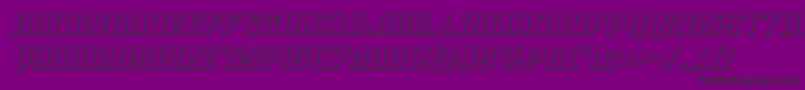 Thundertrooper3Dital Font – Black Fonts on Purple Background