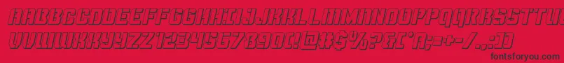 Thundertrooper3Dital Font – Black Fonts on Red Background