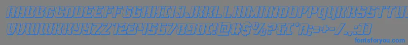 Thundertrooper3Dital Font – Blue Fonts on Gray Background