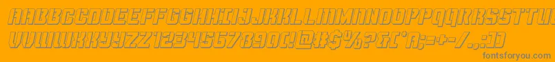 Thundertrooper3Dital Font – Gray Fonts on Orange Background