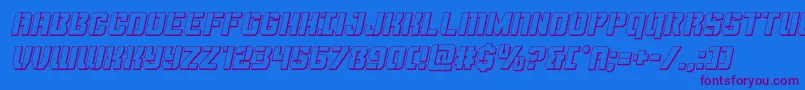 Thundertrooper3Dital Font – Purple Fonts on Blue Background