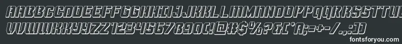 フォントThundertrooper3Dital – 白い文字