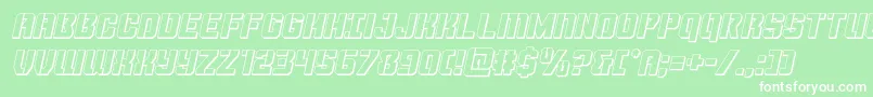 Thundertrooper3Dital Font – White Fonts on Green Background