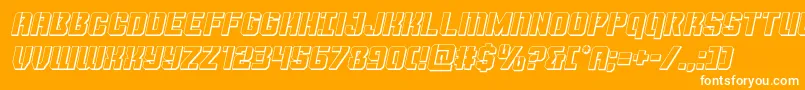 Thundertrooper3Dital Font – White Fonts on Orange Background