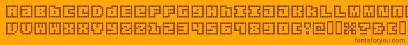 Origap ffy Font – Brown Fonts on Orange Background