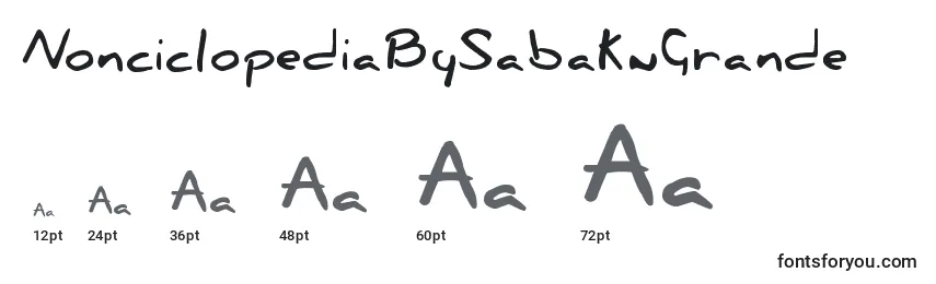 NonciclopediaBySabakuGrande Font Sizes
