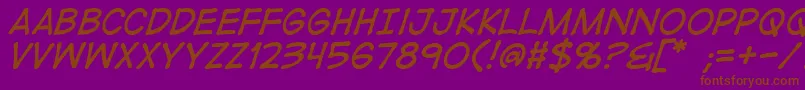 DigistripI Font – Brown Fonts on Purple Background