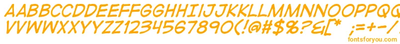 DigistripI Font – Orange Fonts on White Background