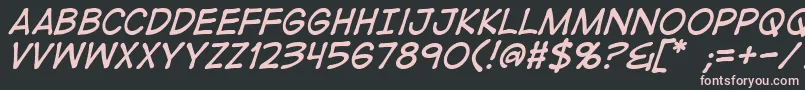 DigistripI Font – Pink Fonts on Black Background