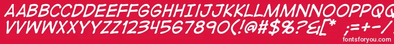 DigistripI Font – White Fonts on Red Background