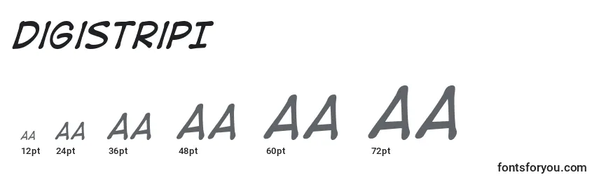 DigistripI Font Sizes