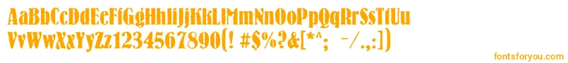 Bernhardroughc-Schriftart – Orangefarbene Schriften