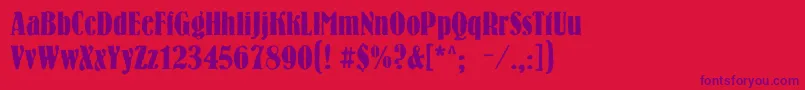 Шрифт Bernhardroughc – фиолетовые шрифты на красном фоне