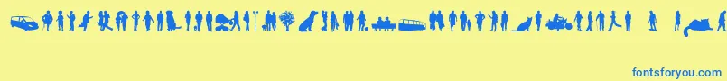 NdUrban Font – Blue Fonts on Yellow Background