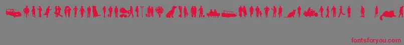 NdUrban Font – Red Fonts on Gray Background