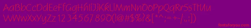 Squired Font – Red Fonts on Purple Background