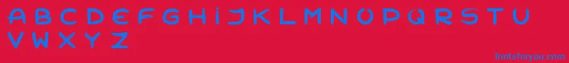 Zombiemorning-Schriftart – Blaue Schriften auf rotem Hintergrund