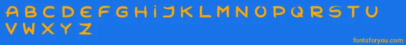 Zombiemorning Font – Orange Fonts on Blue Background