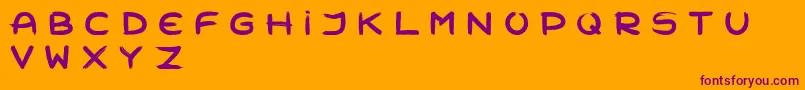 Zombiemorning-fontti – violetit fontit oranssilla taustalla