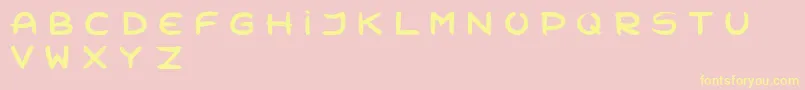 Zombiemorning Font – Yellow Fonts on Pink Background