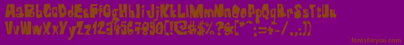 Farckenzlabb Font – Brown Fonts on Purple Background