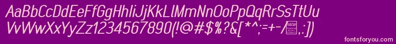 MonabellaItalicDemo Font – Pink Fonts on Purple Background