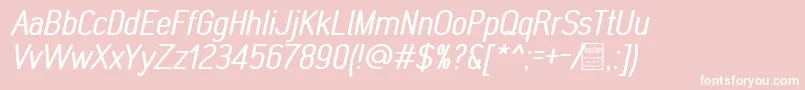 MonabellaItalicDemo Font – White Fonts on Pink Background