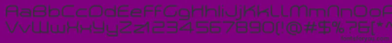 PlanetiumXRegularDemo-Schriftart – Schwarze Schriften auf violettem Hintergrund