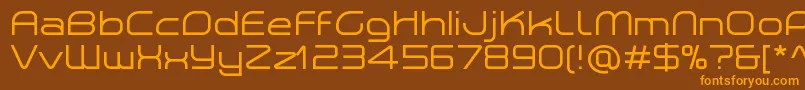 PlanetiumXRegularDemo Font – Orange Fonts on Brown Background