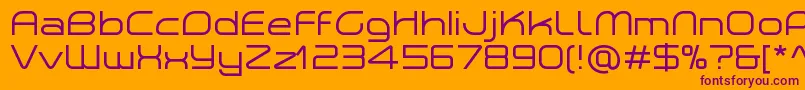 PlanetiumXRegularDemo Font – Purple Fonts on Orange Background