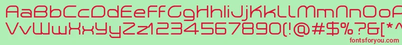 PlanetiumXRegularDemo Font – Red Fonts on Green Background