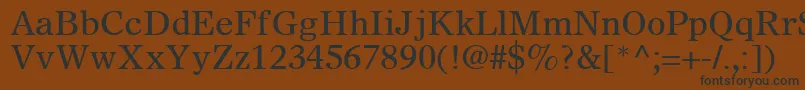 SterlingSsi Font – Black Fonts on Brown Background