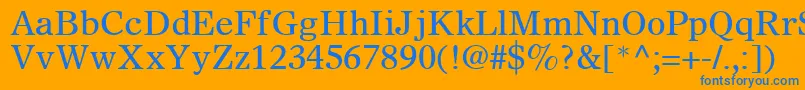 SterlingSsi Font – Blue Fonts on Orange Background
