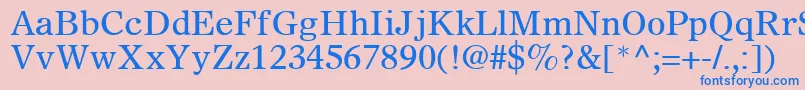 SterlingSsi Font – Blue Fonts on Pink Background