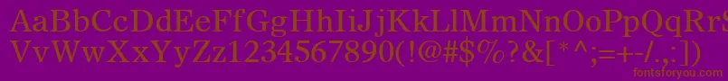 SterlingSsi Font – Brown Fonts on Purple Background